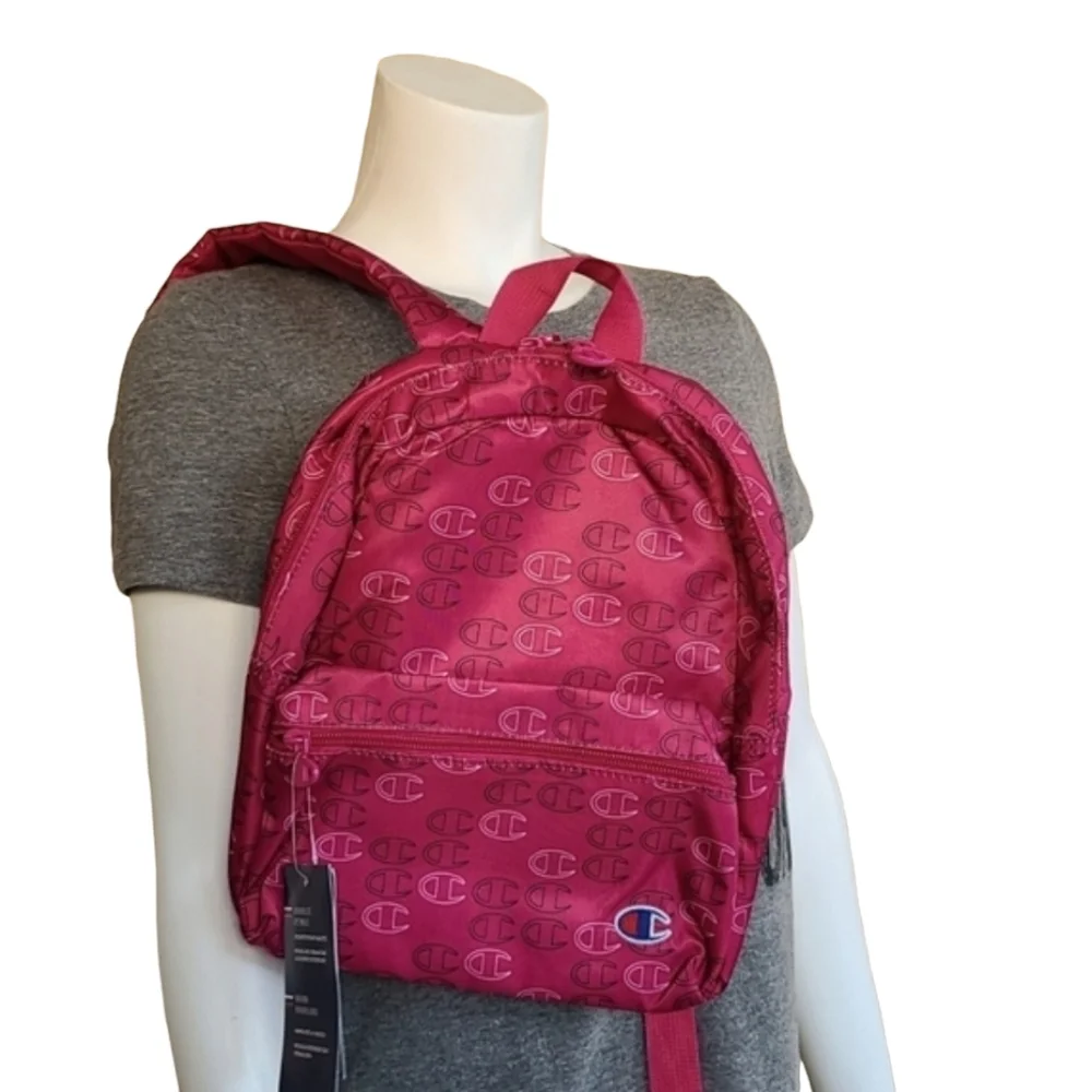 CHAMPION Supercize All Over Logo Mini Backpack Sling Bag Purse Travel School